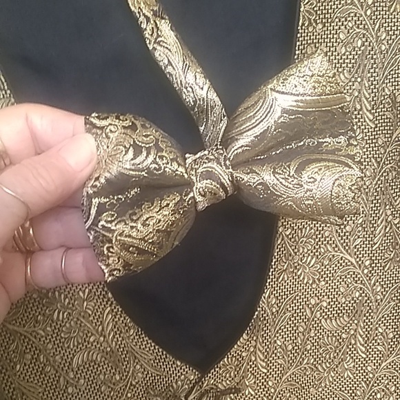 MENS antique gold paisley vest set - Picture 3 of 6